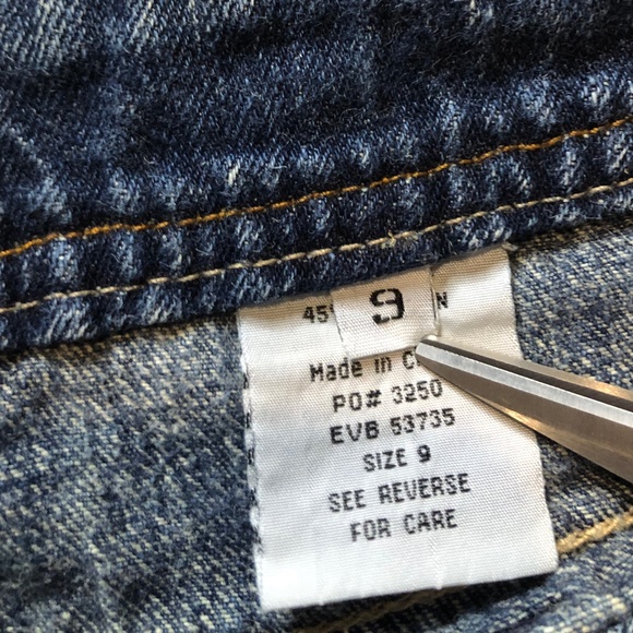 Paris Blues Jean Micro Mini Skirt size 9 Y2K Distressed Vintage micro mini skirt - Picture 3 of 11